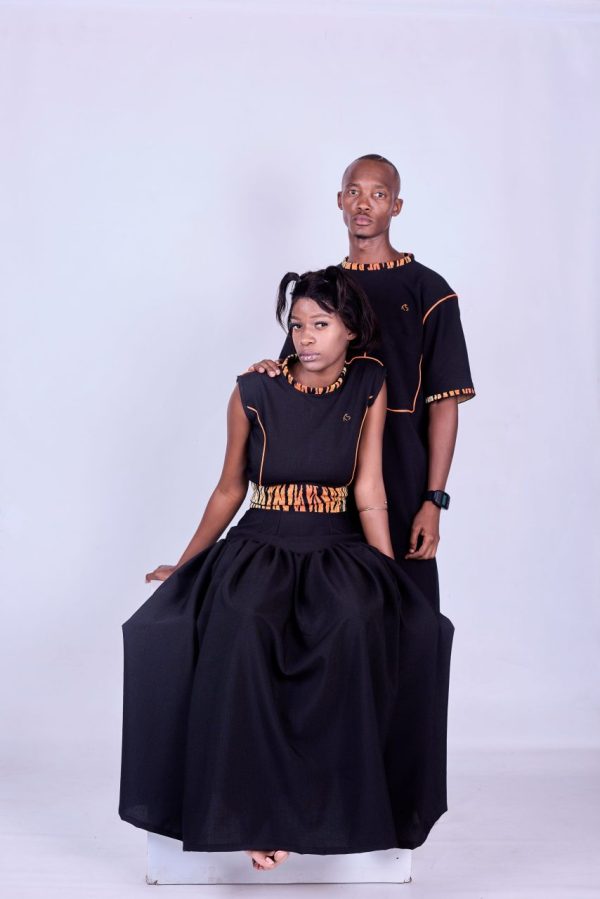 Smocked Waist Flared Maxi Skirt